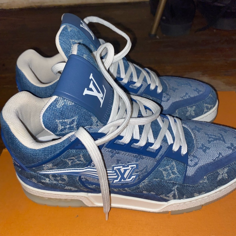 Louis Vuitton Denim Blue High-Tops - Picture 4 of 6